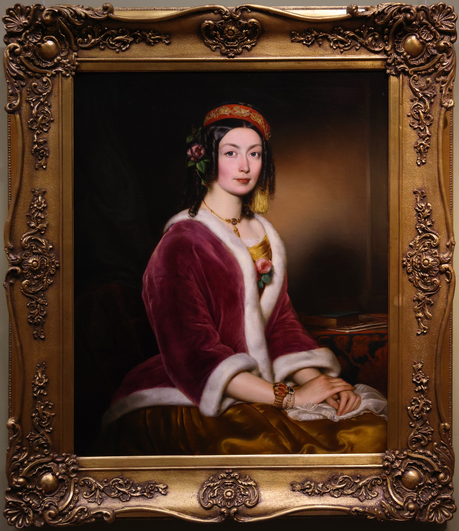 Buda Castle - Hungarian National Gallery - Portrait of a Woman in Velvet Pelisse
