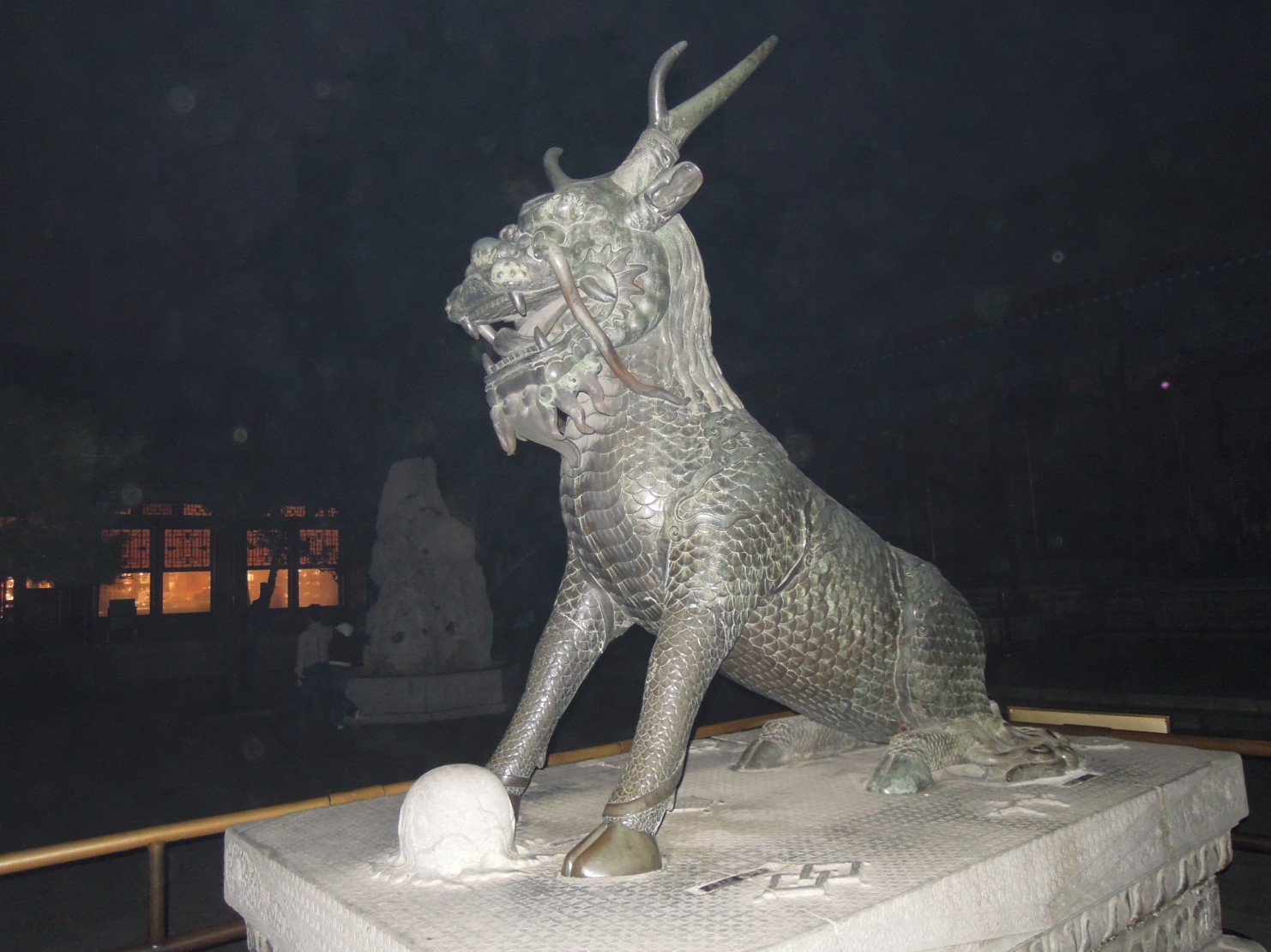 Beijing - Summer Palace - Horned dragon statue