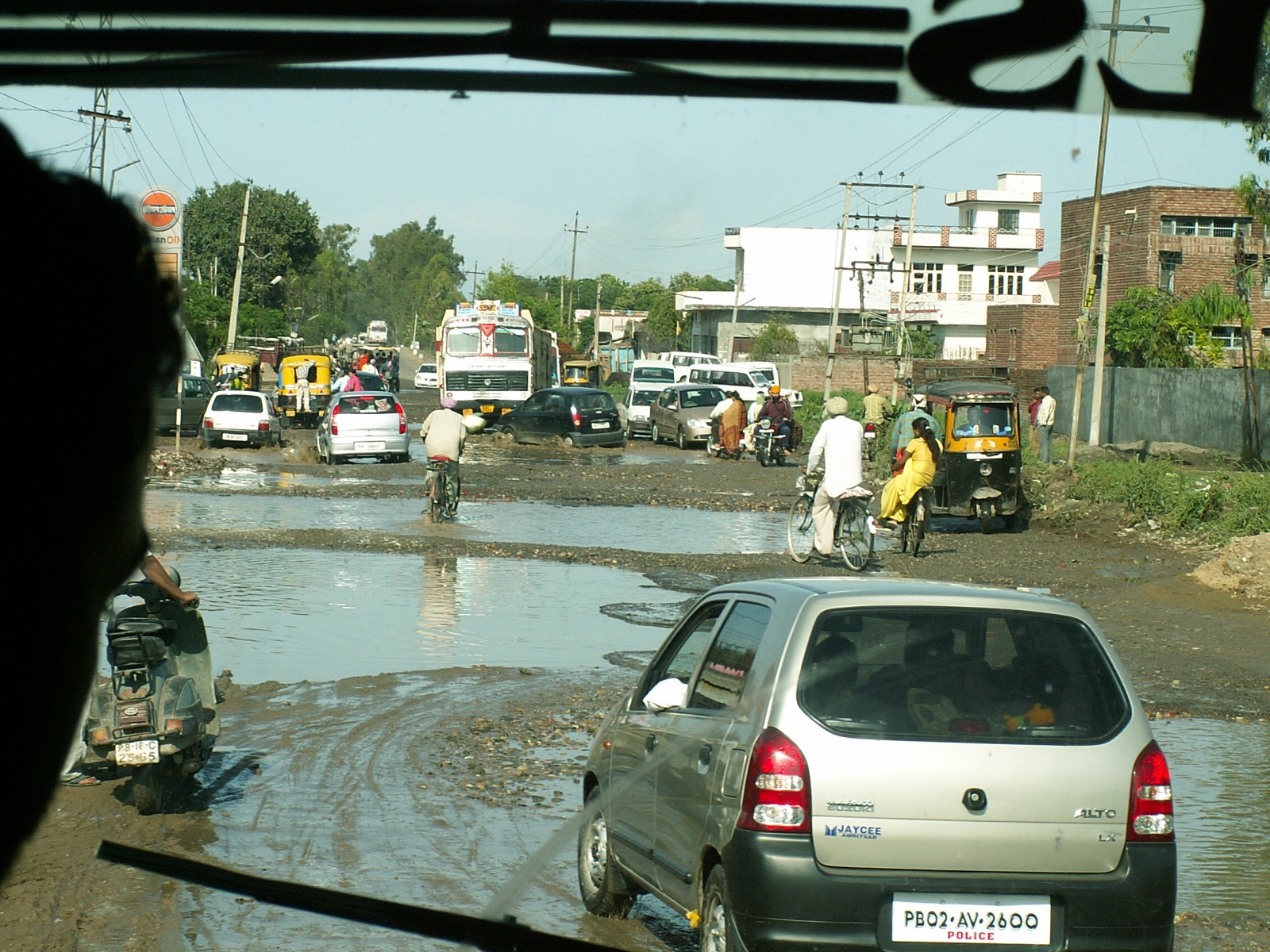 Amritsar - Road after a heavy storm
