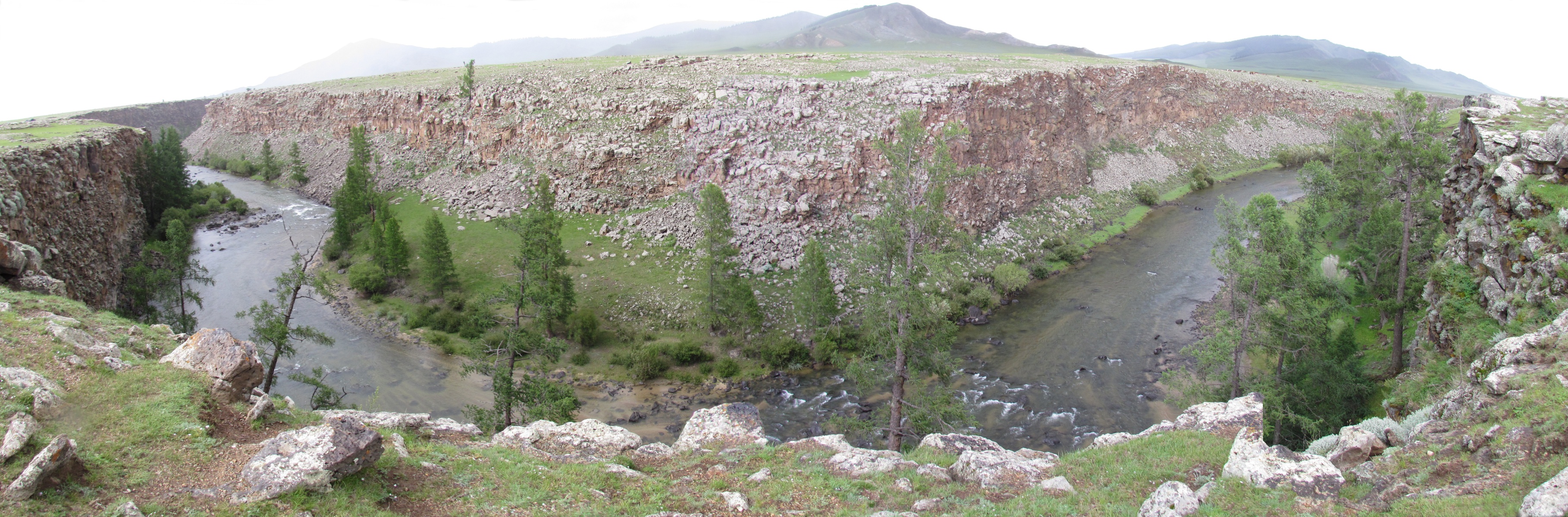 Near Khorgo - Canyon on Chuluut River - Panorama